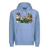 Colony Blue veteran coffee cups Premium Hoodie - AdoDesignShop
