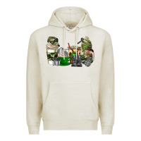 Oatmeal Heather veteran coffee cups Premium Hoodie - AdoDesignShop