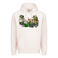 Pale Pink veteran coffee cups Premium Hoodie - AdoDesignShop