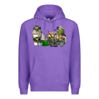 Purple veteran coffee cups Premium Hoodie - AdoDesignShop