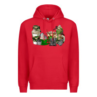 Red veteran coffee cups Premium Hoodie - AdoDesignShop
