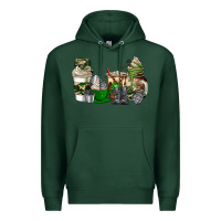 Sports Green veteran coffee cups Premium Hoodie - AdoDesignShop
