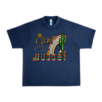 Navy i am not a hugger Urban Heavy Tee - CowhideDigitalArt