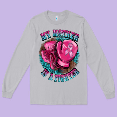 My Mother Is A Fighter Long Sleeve Tee Designed By Barkaloodesign