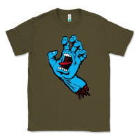 Army Green santacruz screaming hand Classic Tee - artisFamous