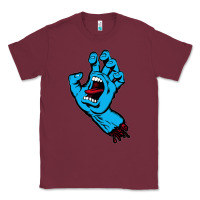 Burgundy santacruz screaming hand Classic Tee - artisFamous