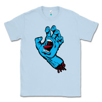 Dusty Blue santacruz screaming hand Classic Tee - artisFamous