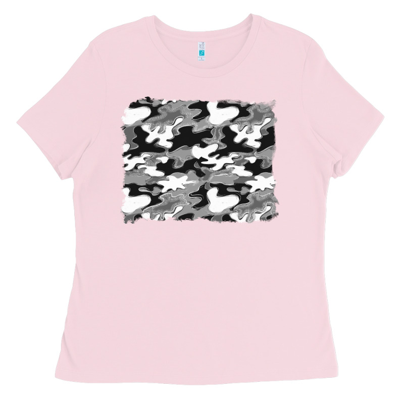 Black And White Camouflage Background Ladies Tee by Artiststas | Teevron
