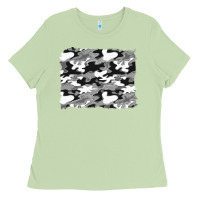 Matcha black and white camouflage background Ladies Tee - Artiststas