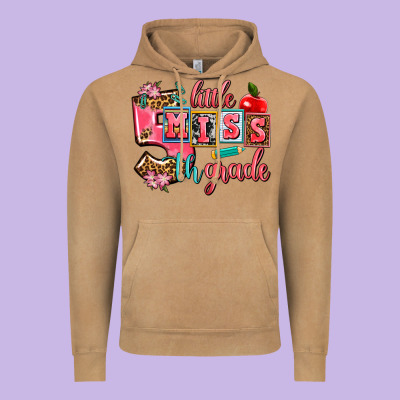 Little Miss 5 Th Grade Vintage Hoodie Designed By Adodesignshop