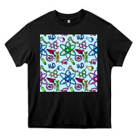 Black Science Teacher Seamless Pattern Heavy Core Tee - BundleAndBundleShop