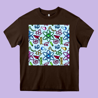 Science Teacher Seamless Pattern Heavy Core Tee Designed By Bundleandbundleshop