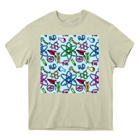 Mossy Science Teacher Seamless Pattern Heavy Core Tee - BundleAndBundleShop