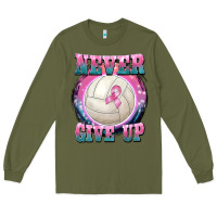 Army Green never give up Long Sleeve Tee - BarkalooDesign