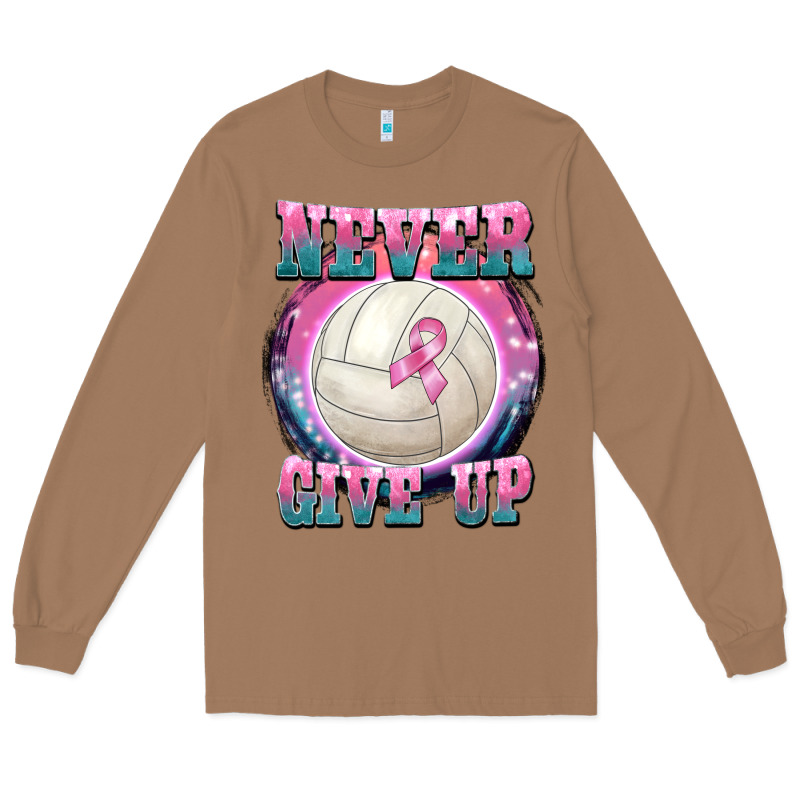 Never Give Up Long Sleeve Tee by BarkalooDesign | Teevron
