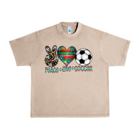 French Oak peace love soccer Urban Heavy Tee - CowhideDigitalArt