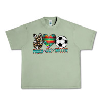 Oil Green peace love soccer Urban Heavy Tee - CowhideDigitalArt