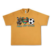 Peanut Butter peace love soccer Urban Heavy Tee - CowhideDigitalArt