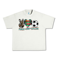 Pistachio peace love soccer Urban Heavy Tee - CowhideDigitalArt