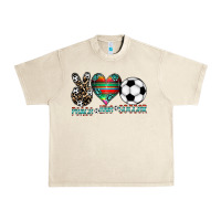 Sandshell peace love soccer Urban Heavy Tee - CowhideDigitalArt