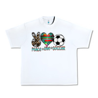 White peace love soccer Urban Heavy Tee - CowhideDigitalArt