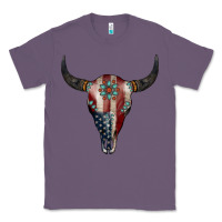 Lavender American Bull Skull Gemstone Classic Tee - Jasminsmagicworld