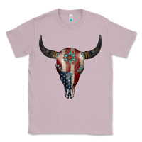Lilac American Bull Skull Gemstone Classic Tee - Jasminsmagicworld