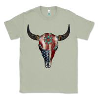 Matcha American Bull Skull Gemstone Classic Tee - Jasminsmagicworld