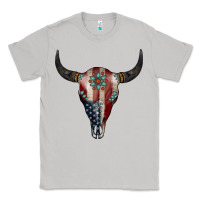 Moon Dust American Bull Skull Gemstone Classic Tee - Jasminsmagicworld