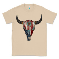 Mushroom American Bull Skull Gemstone Classic Tee - Jasminsmagicworld
