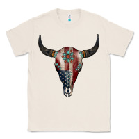 Natural American Bull Skull Gemstone Classic Tee - Jasminsmagicworld