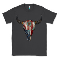 Smoke American Bull Skull Gemstone Classic Tee - Jasminsmagicworld