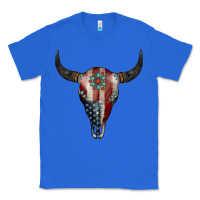 True Royal American Bull Skull Gemstone Classic Tee - Jasminsmagicworld