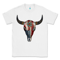 White American Bull Skull Gemstone Classic Tee - Jasminsmagicworld