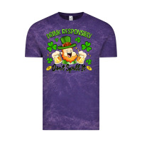 Cloud Purple drink responsibly dont spill it Vintage Tee - Artiststas