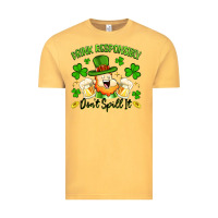 Vintage Mustard drink responsibly dont spill it Vintage Tee - Artiststas