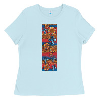 Baby Blue usa flag and cross penwraps Ladies Tee - Artiststas