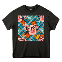Asphalt fall pig seamless pattern Heavy Core Tee - BundleAndBundleShop