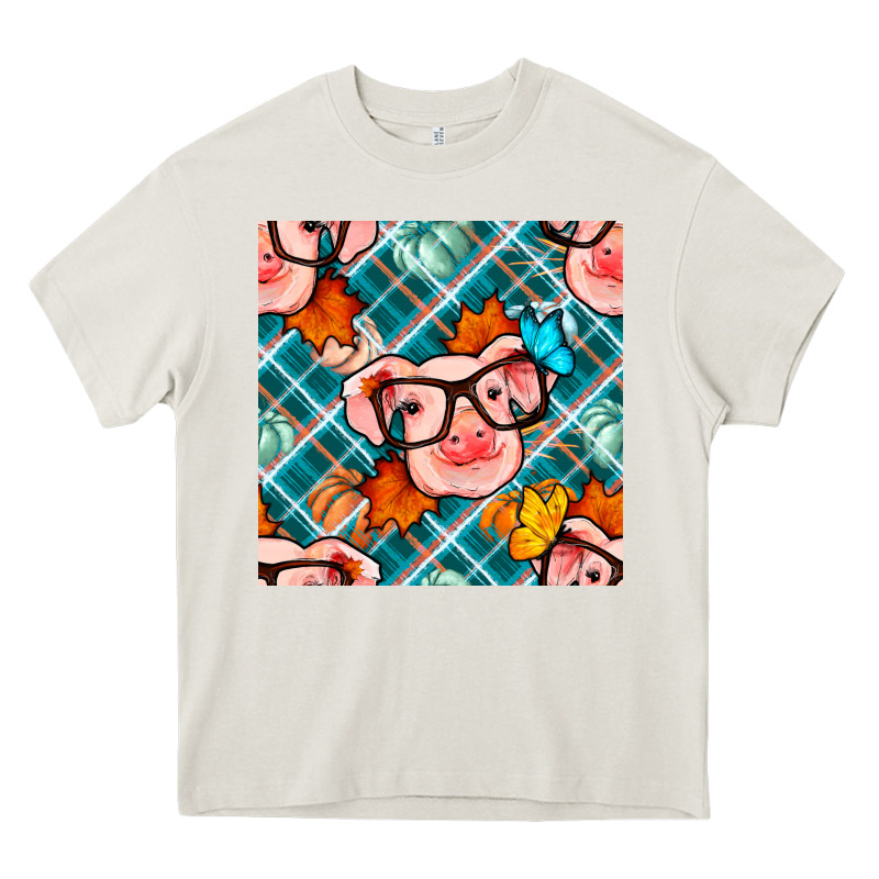Fall Pig Seamless Pattern Heavy Core Tee by BundleAndBundleShop | Teevron