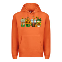Carrot sunflowers coffee cups Premium Hoodie - AdoDesignShop