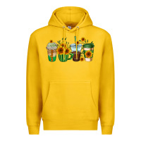 Lemon sunflowers coffee cups Premium Hoodie - AdoDesignShop