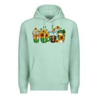 Seafoam sunflowers coffee cups Premium Hoodie - AdoDesignShop