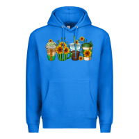 True Royal sunflowers coffee cups Premium Hoodie - AdoDesignShop