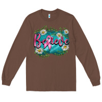 Chestnut breast cancer believe Long Sleeve Tee - BarkalooDesign