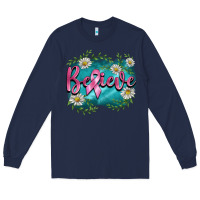 Navy breast cancer believe Long Sleeve Tee - BarkalooDesign