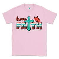 Bubblegum Pink Have Faith Classic Tee - BundleAndBundleShop
