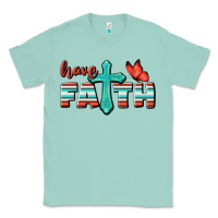 Seafoam Have Faith Classic Tee - BundleAndBundleShop