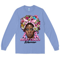 Colony Blue breast cancer warrior black woman Long Sleeve Tee - BarkalooDesign