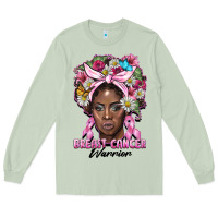 Matcha breast cancer warrior black woman Long Sleeve Tee - BarkalooDesign