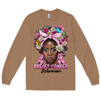 Toasted Coconut breast cancer warrior black woman Long Sleeve Tee - BarkalooDesign